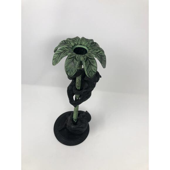 Unique Metal Monkey Candle Holder Vintage 90s - Heavy and Sturdy - Picture 2 of 6